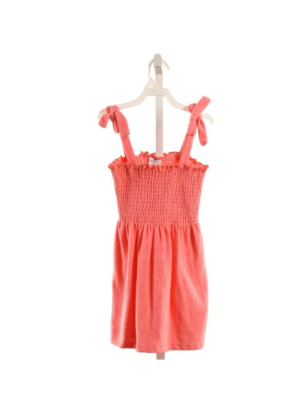 SHADE CRITTERS HOT PINK TERRY CLOTH SMOCKED KNIT DRESS